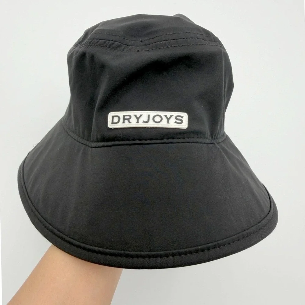 FootJoy Mens Black Waterproof Adjustable DryJoys Tour Golf Bucket Rain Hat S/M